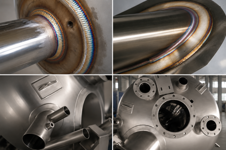 Welding and finishing details for stainless steel silo fabrication